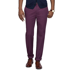 Milano Fit Vintage-Finish Chinos - Blackberry